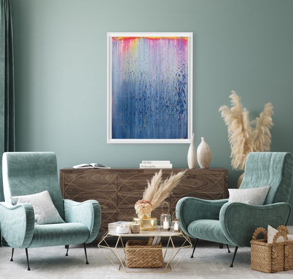 67 cm x 87 cm Mittimatalik framed white mockup