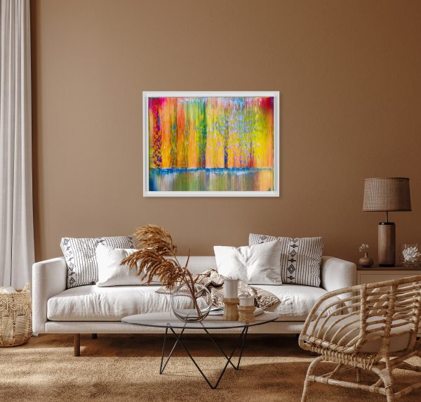 87 cm x 67 cm Grand Prismatic framed white mockup v02