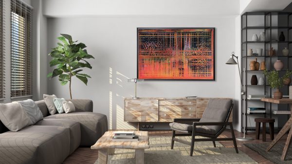 MOCKUP 107 cm x 157 cm x 6 cm Bromo framed black mockup v02